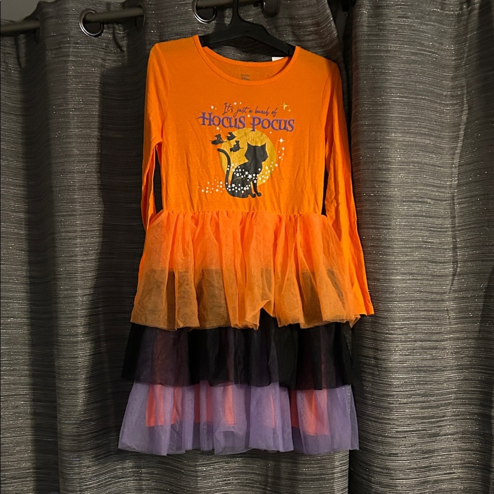 Disney Orange and Black Hocus Pocus Kids Dress